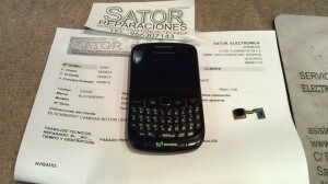 Blackberry Curve 8520 botón central no funciona