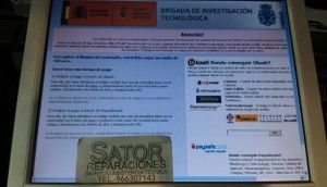 Ordenador Packard Bell virus policía