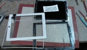 Reparación Ipad 2 pantalla táctil partida