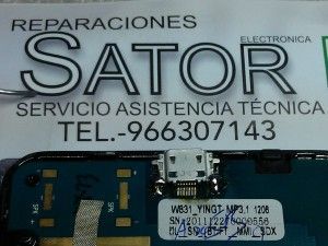 Móvil Chino HDC A9000 conector de carga roto