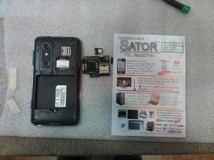 Movil Lg Optimus P920 conector Sim roto, lector de tarjetas roto