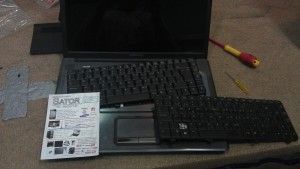 Portátil Compaq C700 teclado roto