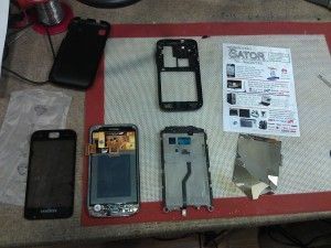 Samsung Galaxy S i9000 pantalla táctil rota