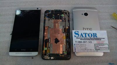 HTC one m7 pantalla rota.