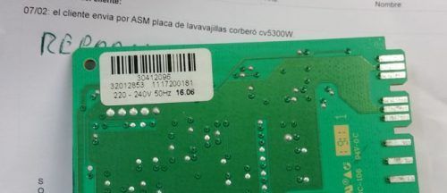 Reparar Circuito lavavajillas Corbero cv5300w