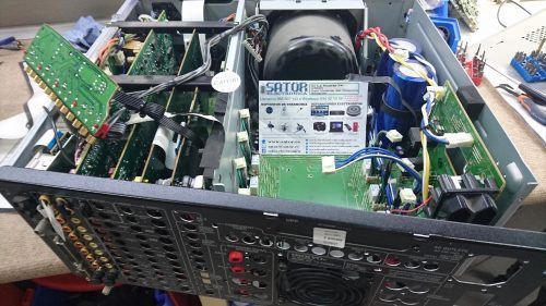 Amplificador onkyo abierto Sator electronica reparacion