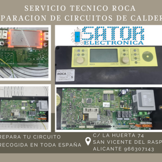 reparación, caldera Roca, servicio técnico, Sator Electrónica, calderas, circuitos electrónicos