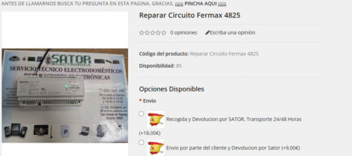 Reparar Circuito Fermax 4825 – Recogida y devolución en toda España