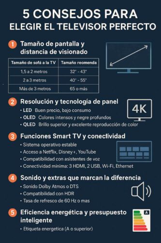 Infografía – 5 Consejos para Elegir el Televisor Perfecto