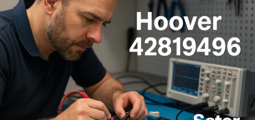 Técnico reparando módulo de horno Hoover 42819496 – Sator Electrónica