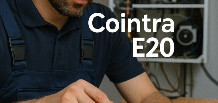 Técnico reparando placa Cointra E20 – Sator Electrónica