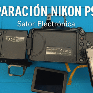 Reparación pantalla Nikon Coolpix P950 con flex roto en Sator