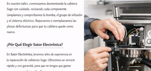 Reparación de cafetera Sage en acción