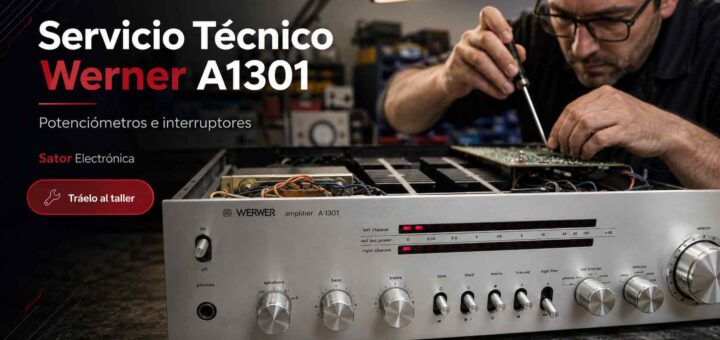 amplificador Werner A1301 reparado en sator